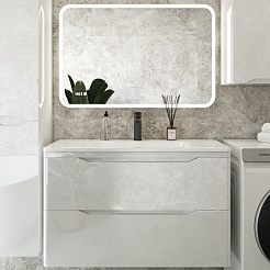 Style Line Мебель для ванной Марелла 90 Люкс Plus антискрейтч подвесная белая – фотография-1